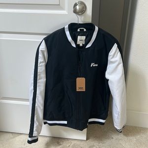 NWT Vans black and white jacket kids size large. Boy or Girl!
